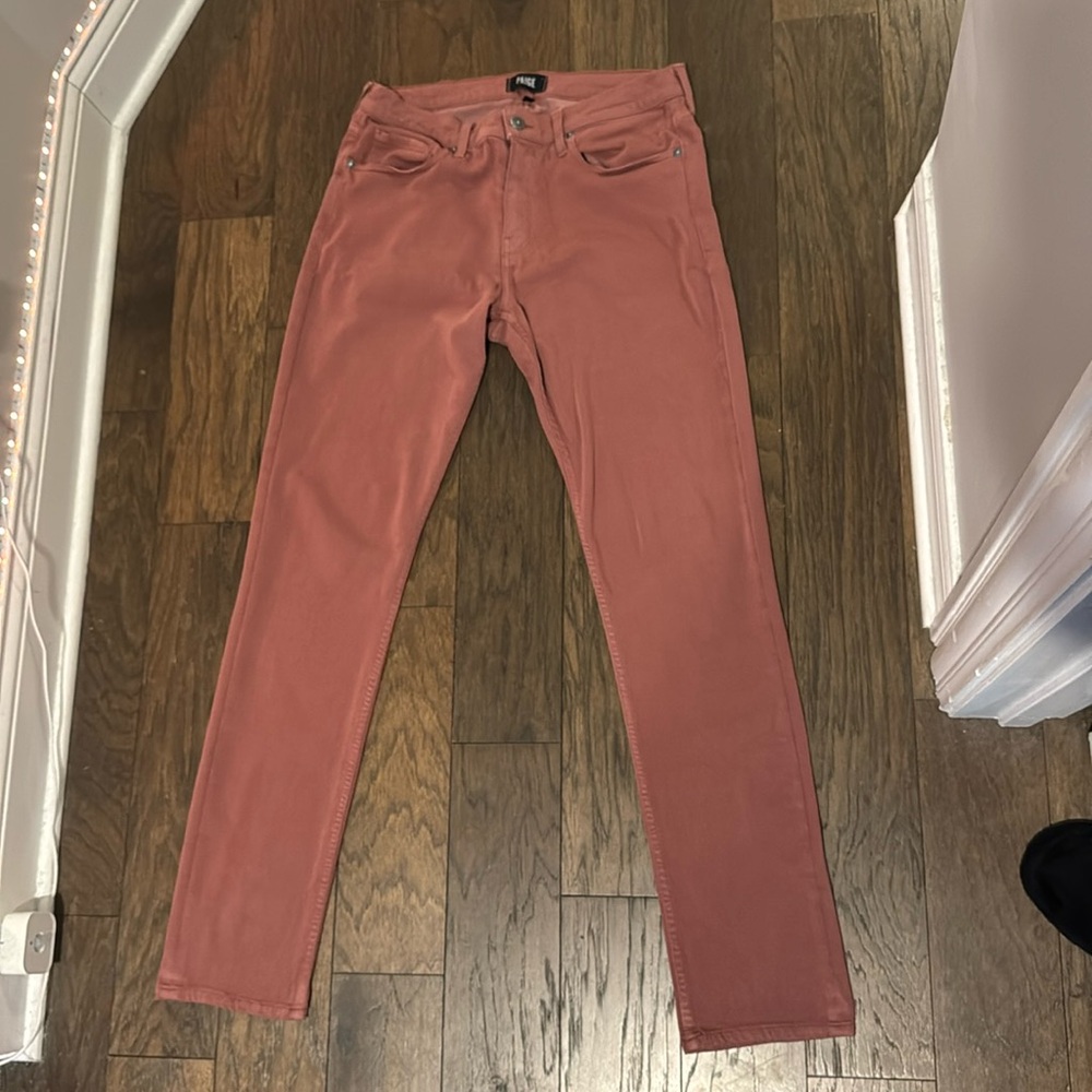 PAIGE - Light Red Jean - Slim Fit - Size 34